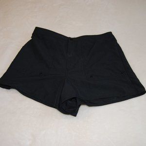 Black lined swim shorts